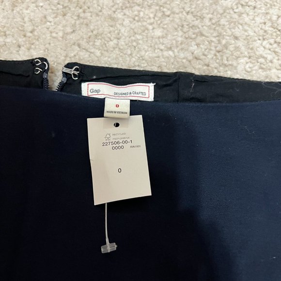 Gap Dress Size 0 A Line Navy Blue Black Colorblock Sleeveless Boat Neck NWT - Picture 9 of 10